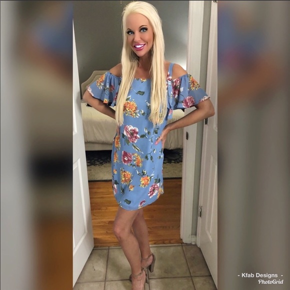 🥰LAST Stunning Baby Blue Fully Lined Swing Dress! - Picture 3 of 3